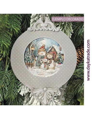 Bola de navidad grande con resina