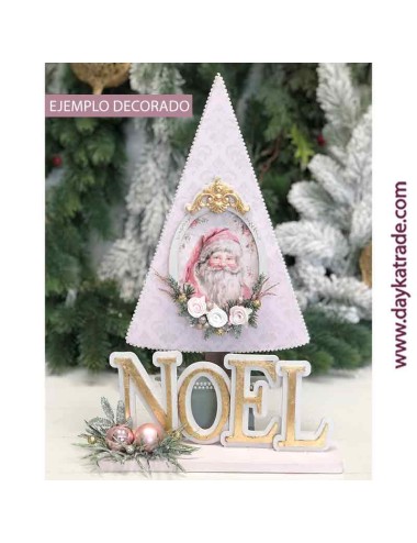 Árbol con peana letrero noel