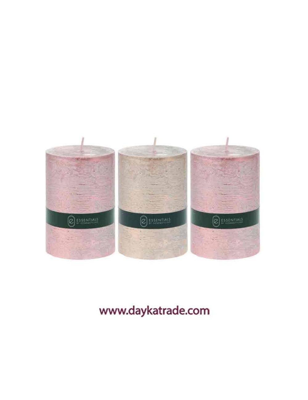 Set de 3 velas decorativas 10 cm