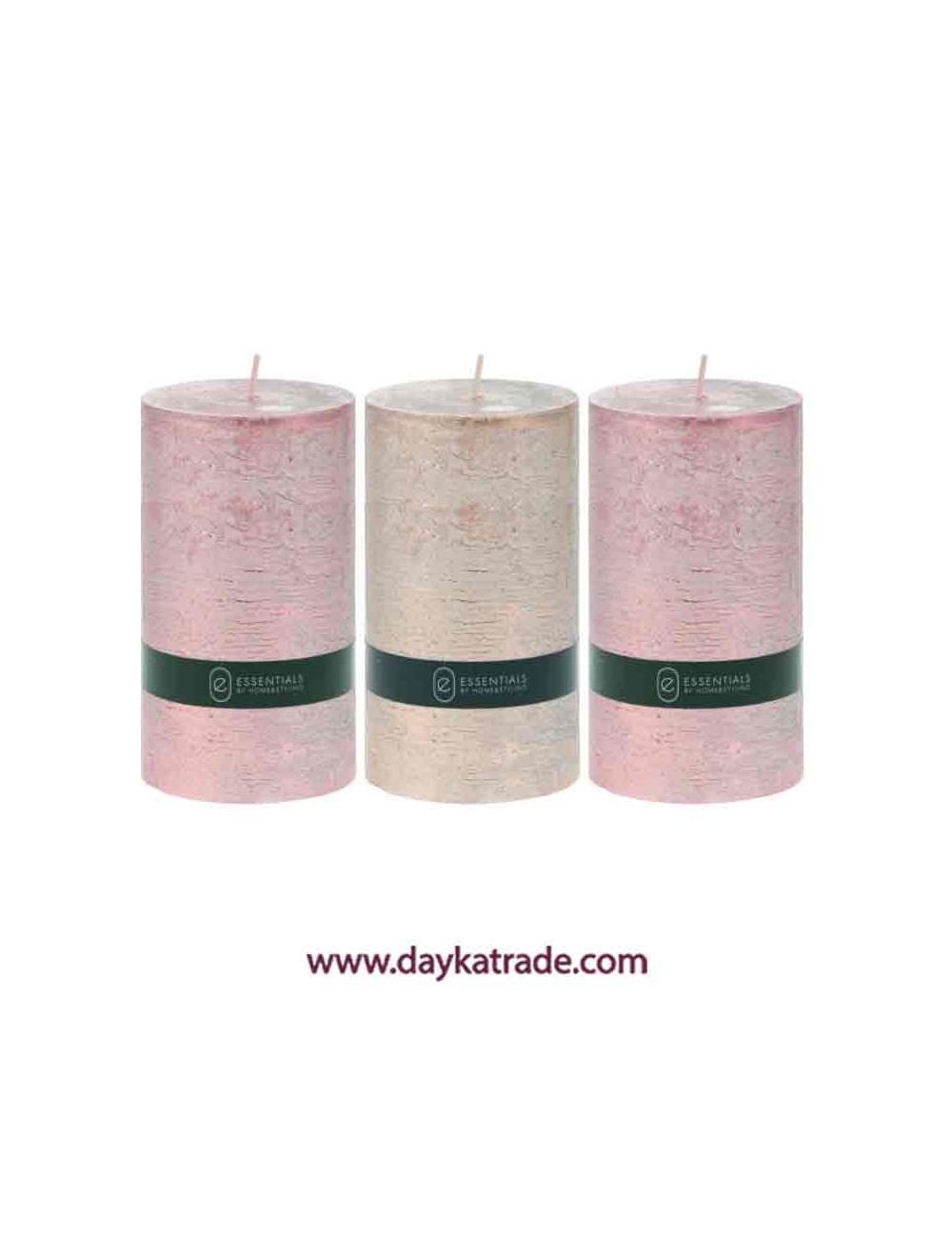 Set de 3 velas decorativas 14 cm
