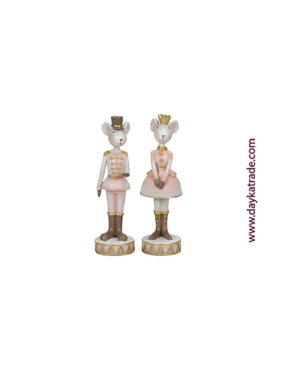 Pareja de ratones de circo 14 cm