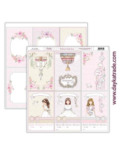 papel scrap colección comunión "amor y fe"