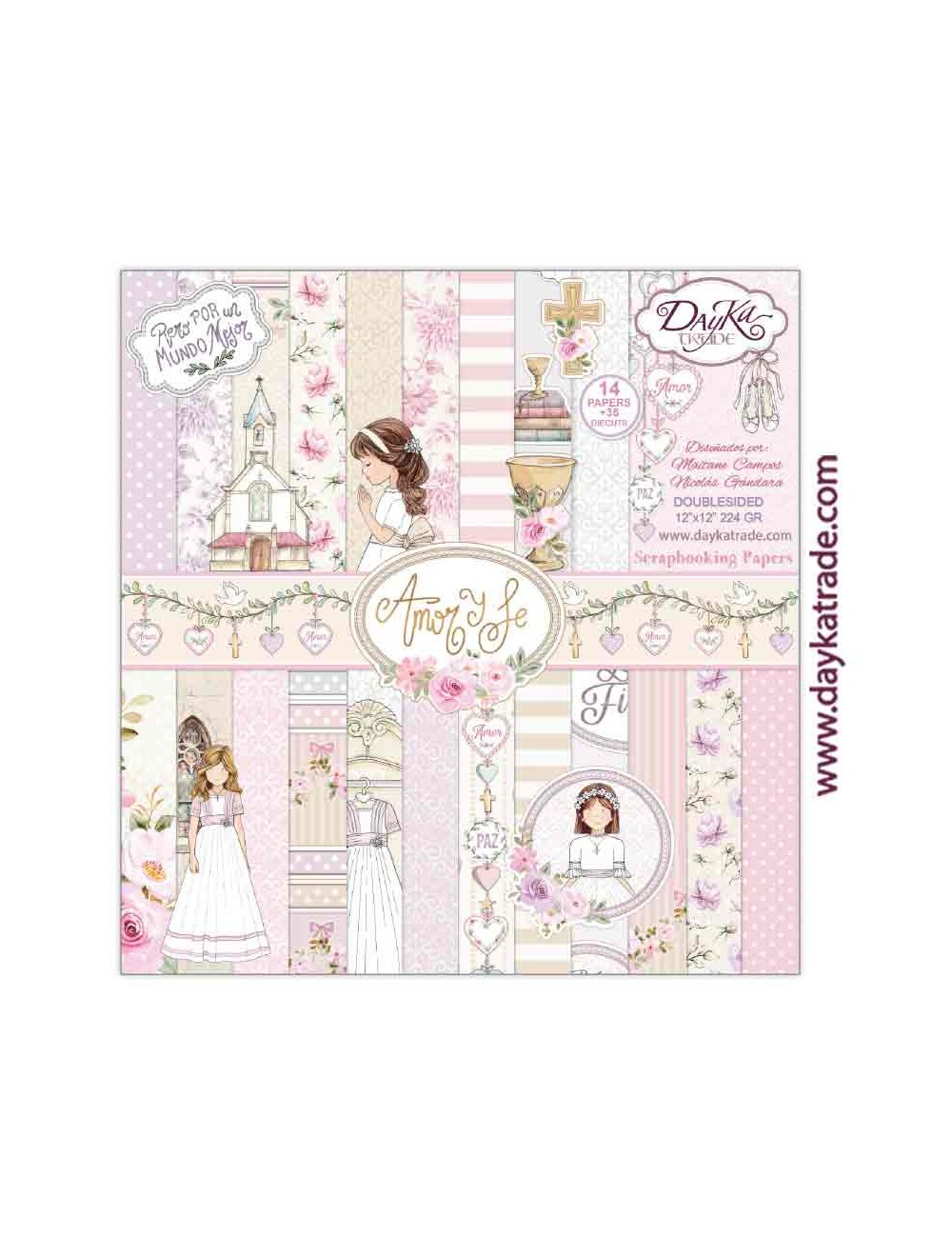 kit scrap "amor y fe" rosas