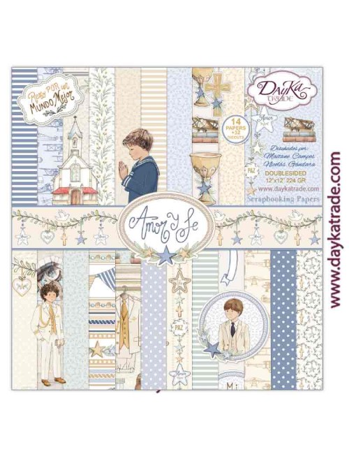 kit scrap "amor y fe" azules