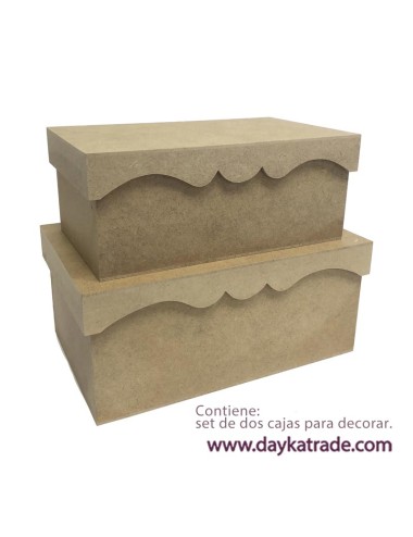 Set de  cajas rectangulares dm