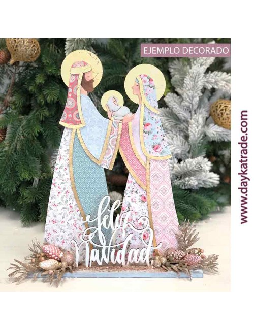 Nacimiento o Belén con peana y Feliz Navidad