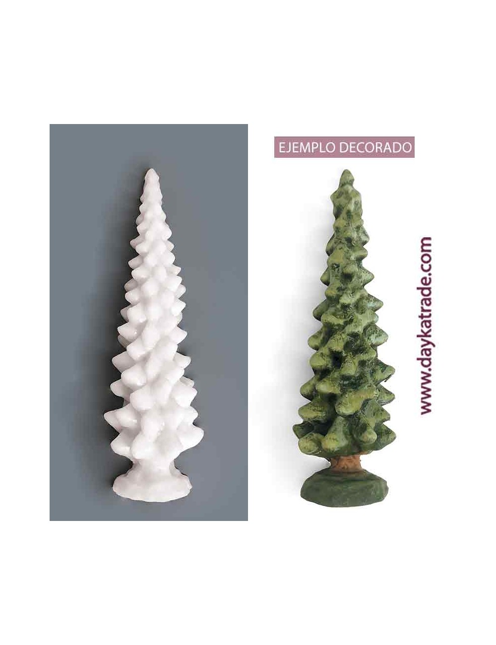 Figura de resina de árbol plano