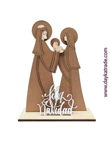 Nacimiento o Belén con peana y Feliz Navidad