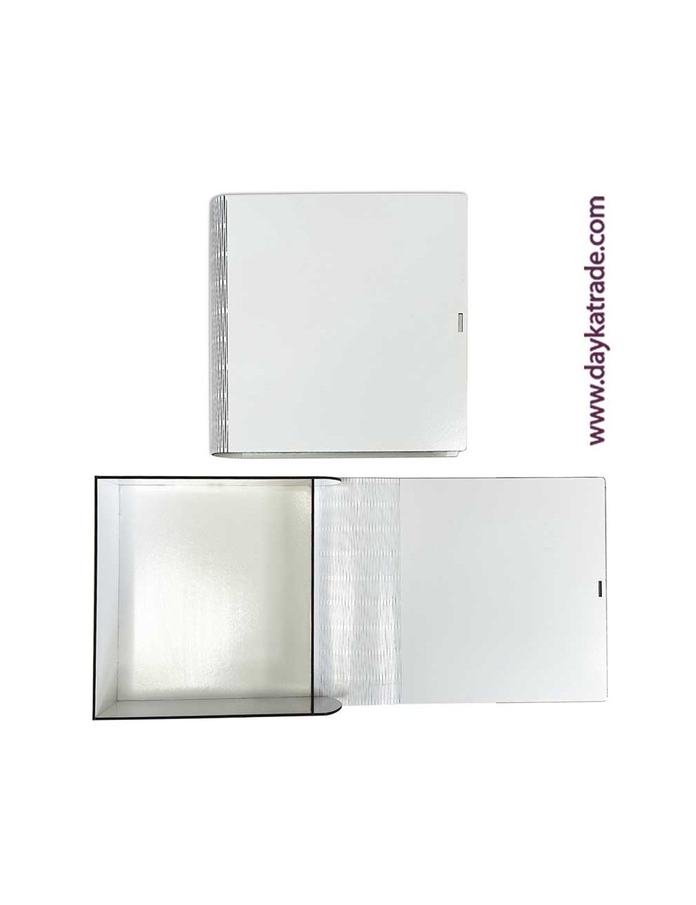 Caja libro lacada blanca grande
