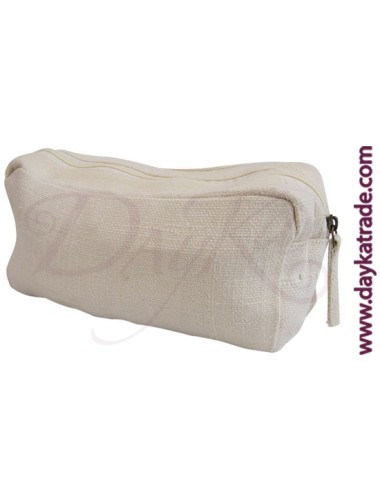 Estuche de yute color crema