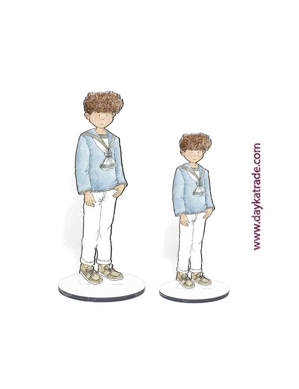 Figura 2D De Niño De Comunión Pintada