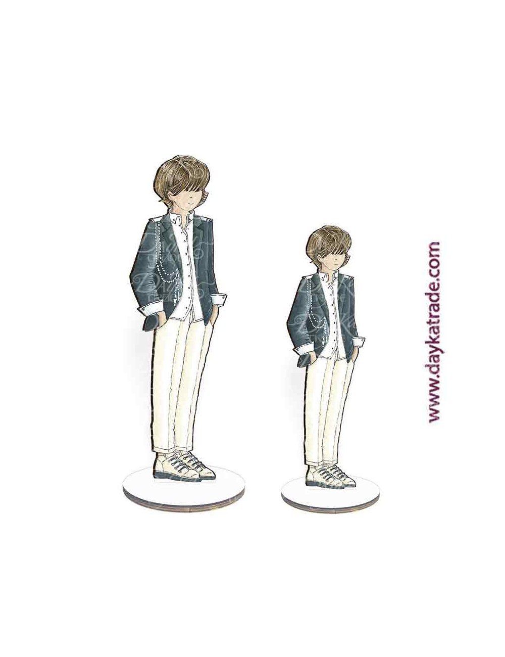 Figura 2D De Niño De Comunión Pintada
