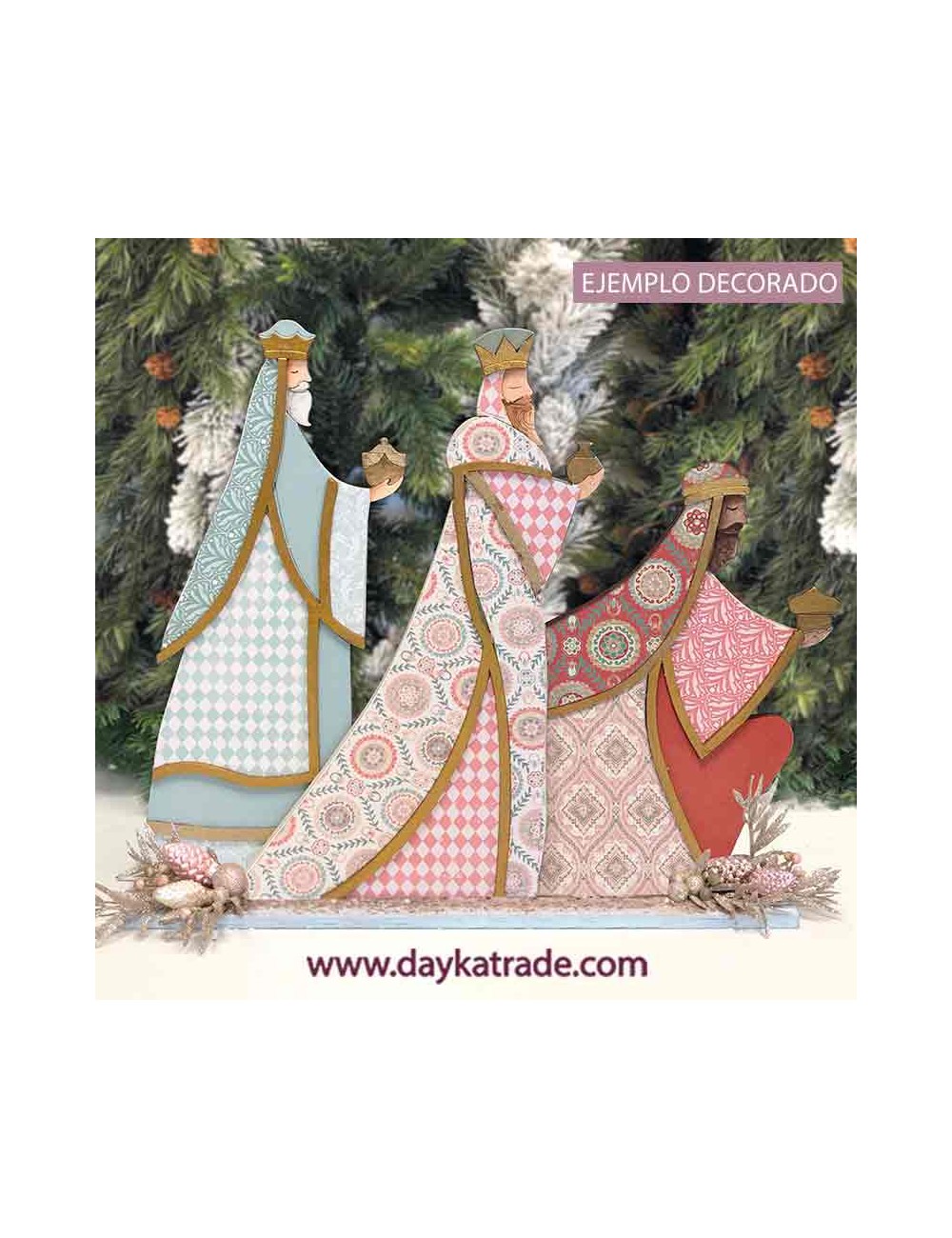 Reyes magos con peana Dayka