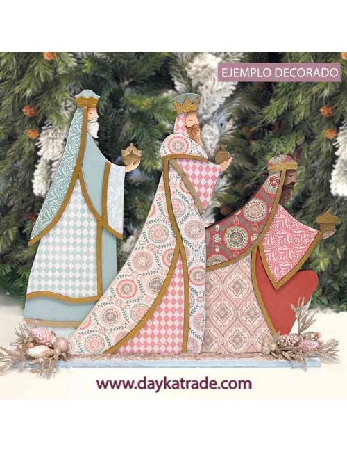 Reyes magos con peana Dayka