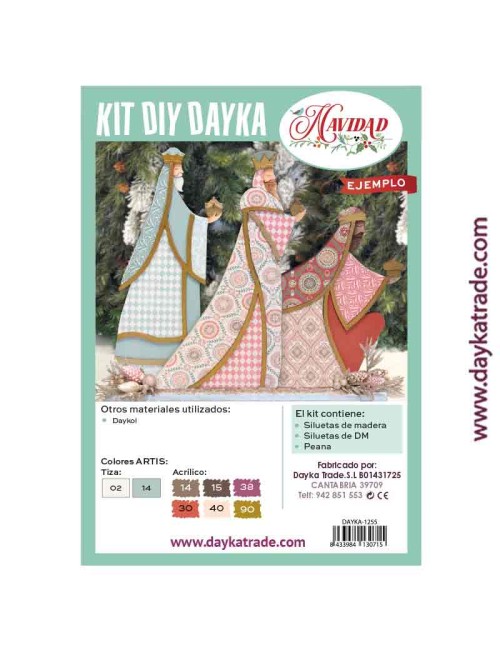 Reyes magos con peana Dayka