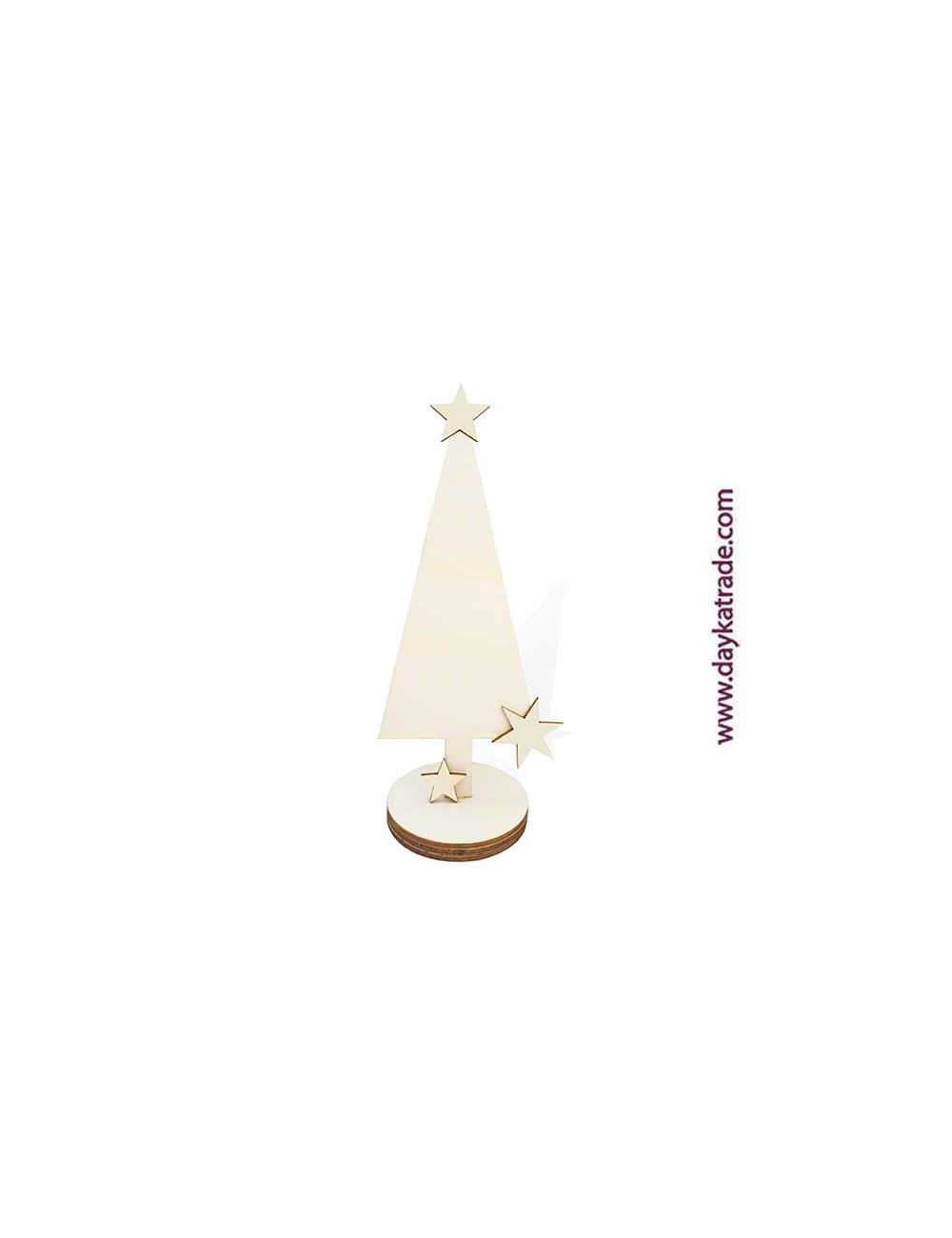 Árbol con peana triple y estrellas