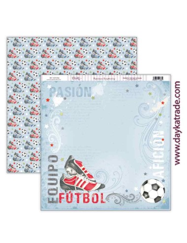 Kit de papeles para Scrapbooking ?Pasión por el fútbol?