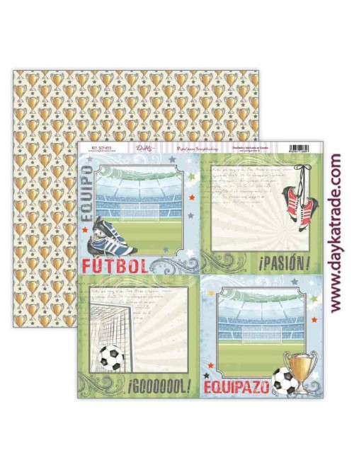 Kit de papeles para Scrapbooking ?Pasión por el fútbol?