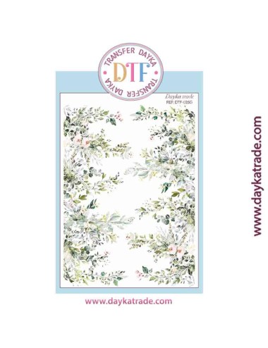 Transferencia textil con dibujos de ramas