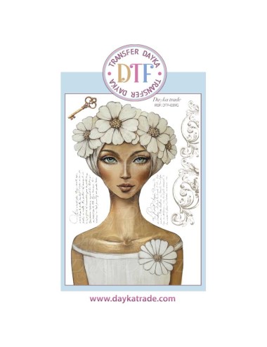 TRANSFERENCIA TEXTIL CHICA CON FLORES Y FILIGRANAS