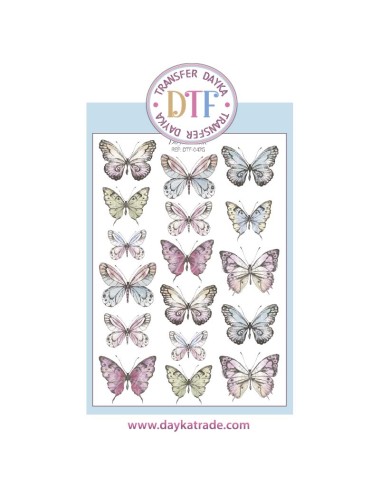 Transferencia textil con mariposas