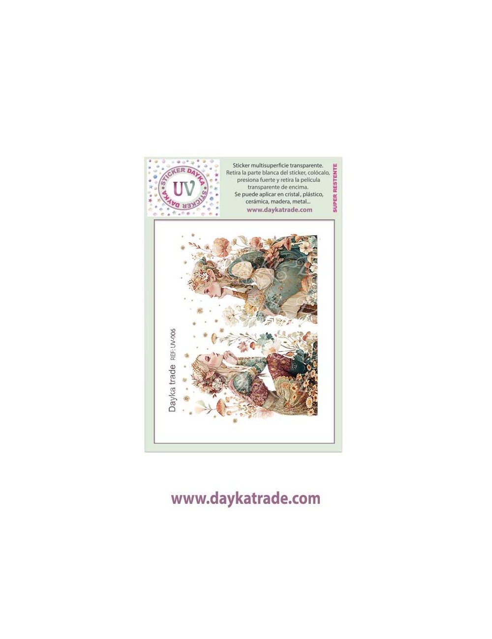 UV Sticker transparente de 2 elfas