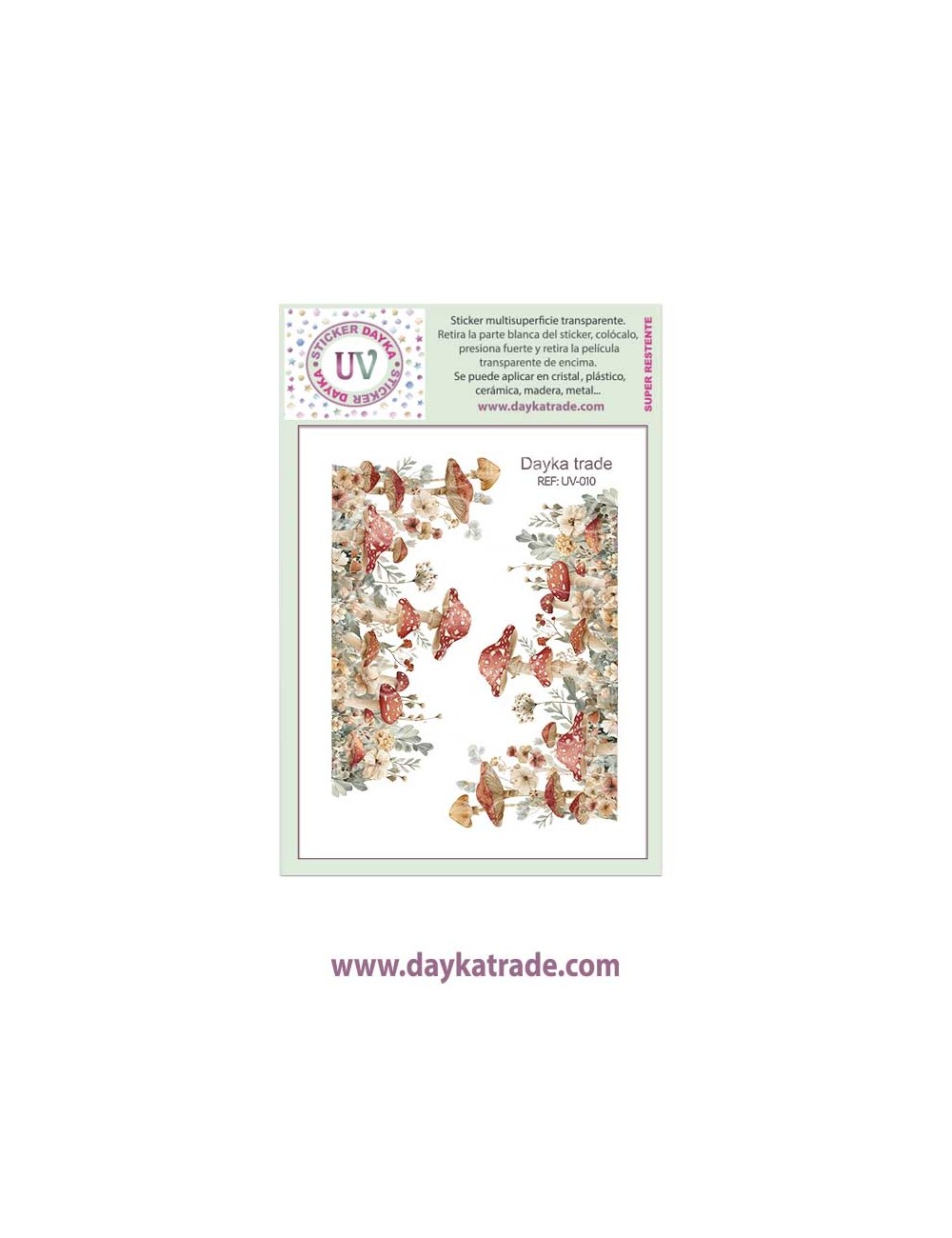UV Sticker transparente de setas