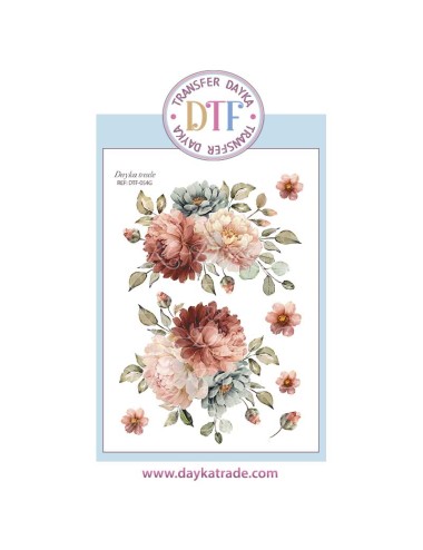  Transferencia textil  con flores