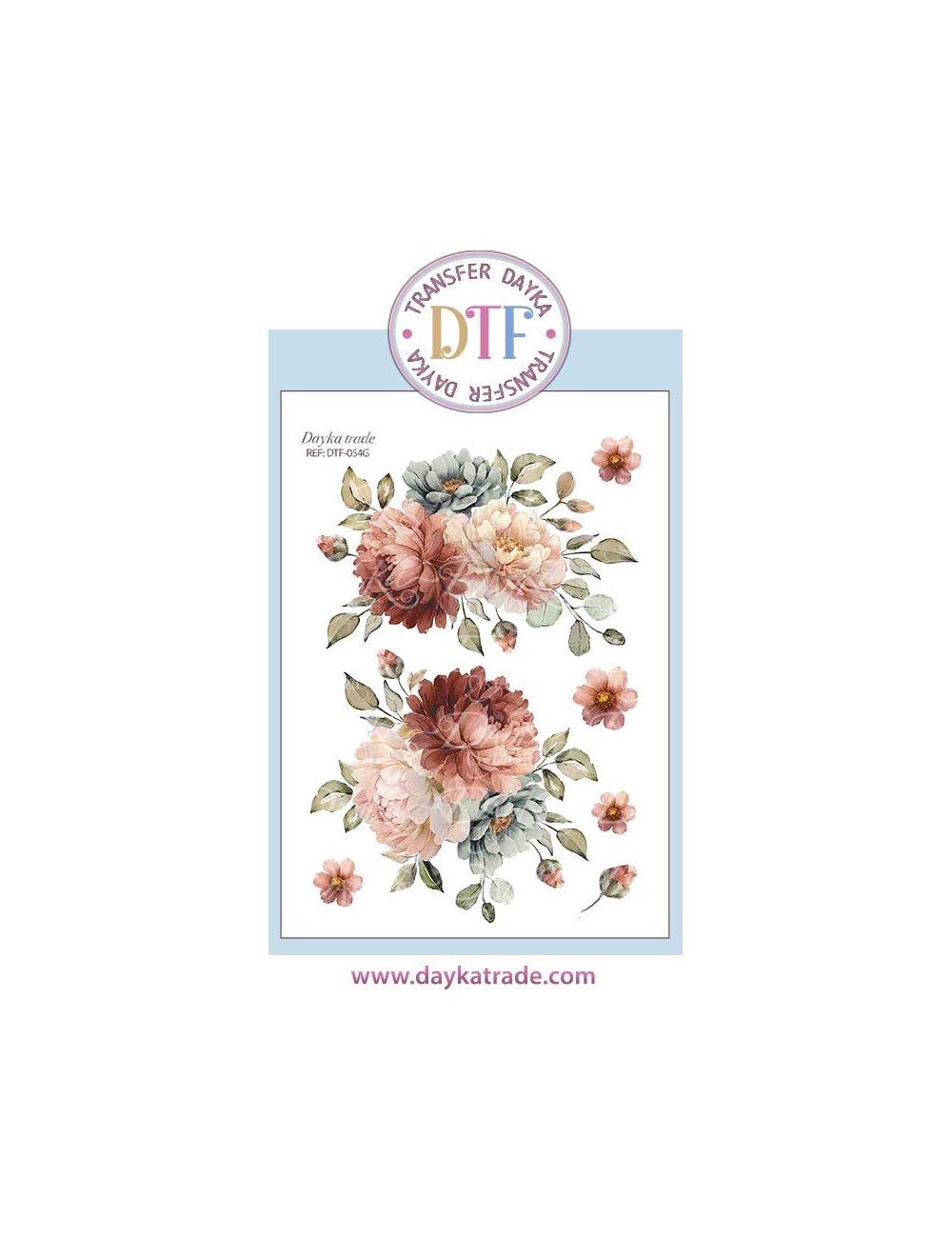  Transferencia textil  con flores
