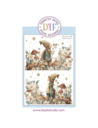 Transferencia textil  con dibujos de niños duendes