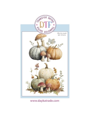  Transferencia textil setas y calabazas